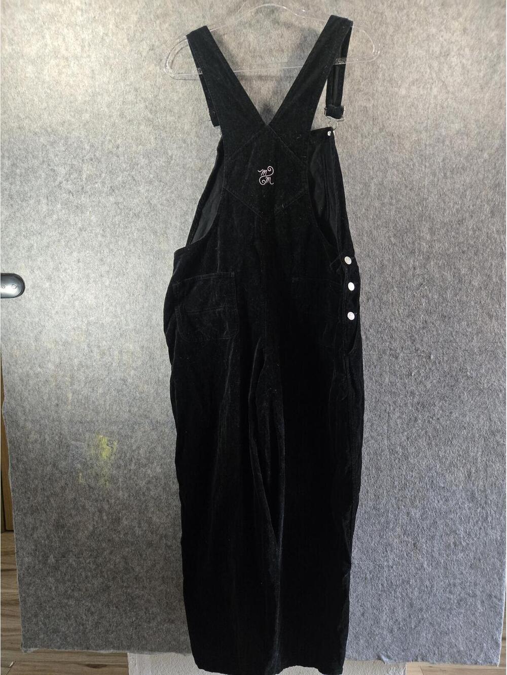 Vintage 90s Disney Store Mickey Mouse Black Velvet Overall L - Picture 5 of 7